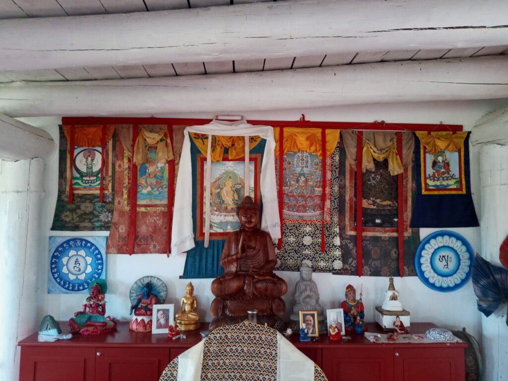 Altar da sala de meditação